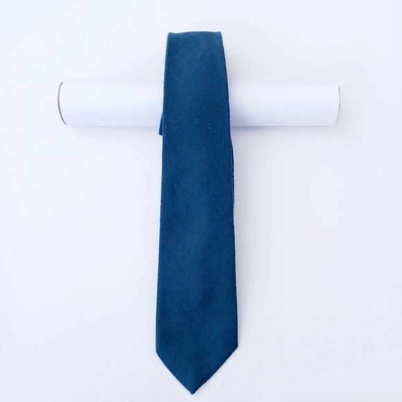 VINTAGE WOOL TIE Austin Reed Blue 54" winter blue gray - Picture 2 of 6